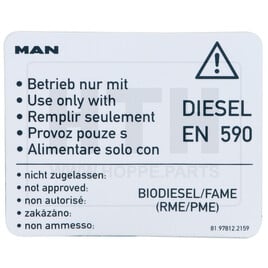 Hinweisaufkleber • Diesel