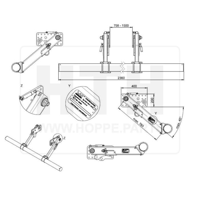 heavy-duty - Unterfahrschutz - klappbar