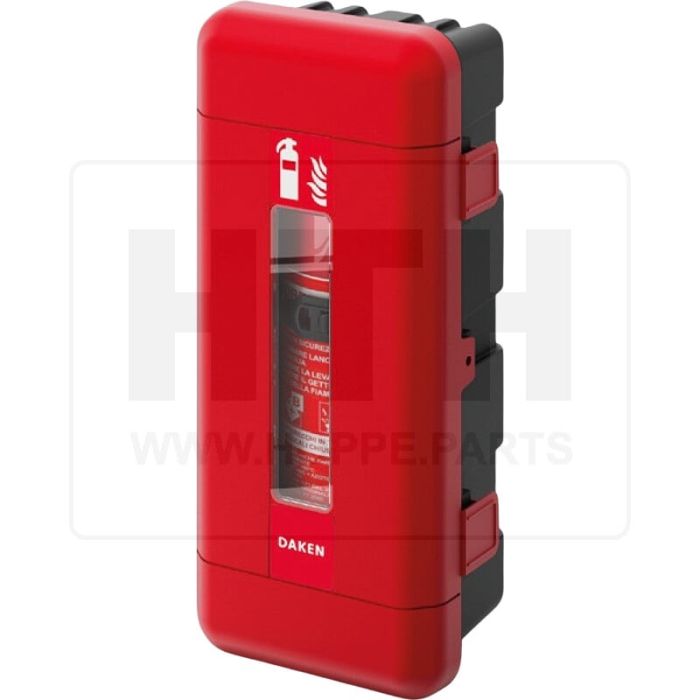 Feuerlöscherk rot/schwarz 335x715x240mm