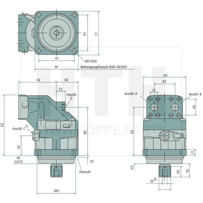 Axialkolbenmotor Parker F12-080-MF-IV-K