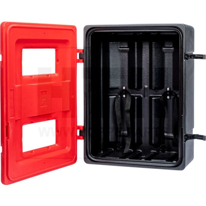 Feuerlöscherk. rot/schwarz 585x720x270