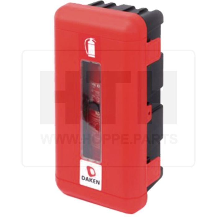 Feuerlöscherk rot/schwarz 335x620x240mm