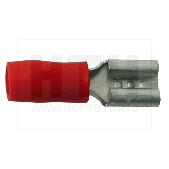 Flachsteck 4,8 x 0,8 teilisoliert rot