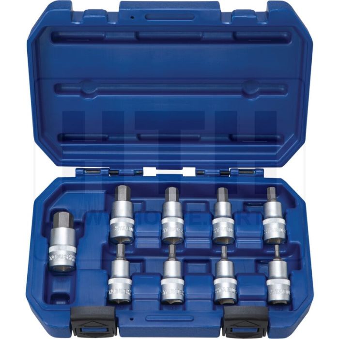 1/2'' Bit-Stecknuss-Satz 6-kant, 9-tlg.