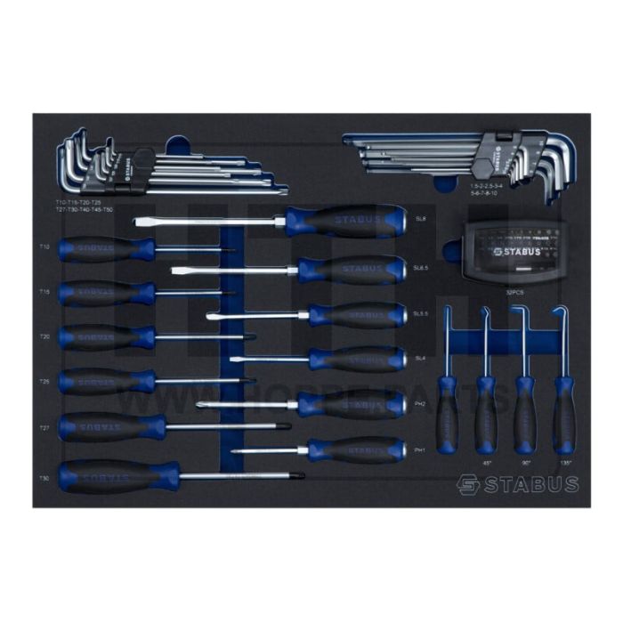 1/1 Einlagen-Set Schraubendr. 19tlg.