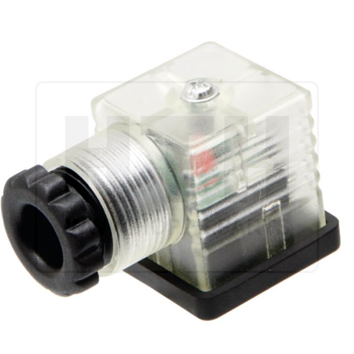 Stecker H 3-polig mit LED 12V-24V DC Stecker H 3-polig mit LED 12V-24V DC