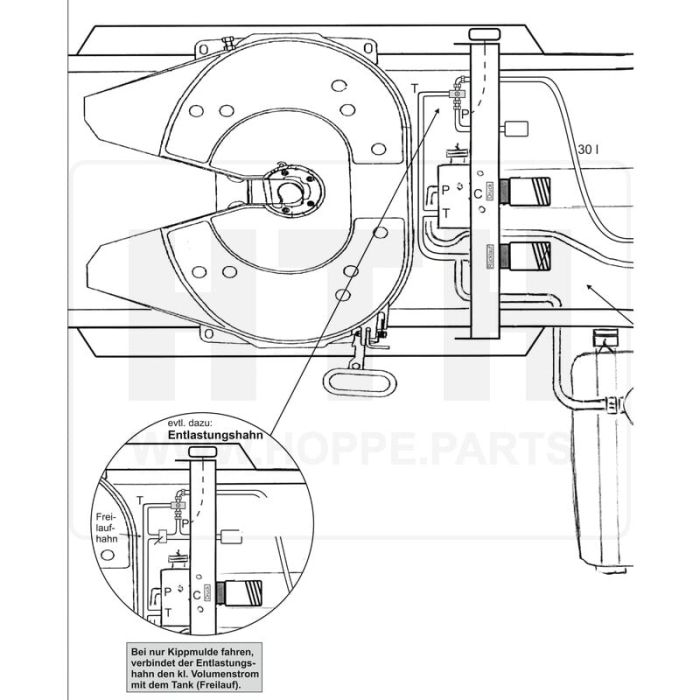 Entlastungshahn für Hydraulikanlage Entlastungshahn für Hydraulikanlage