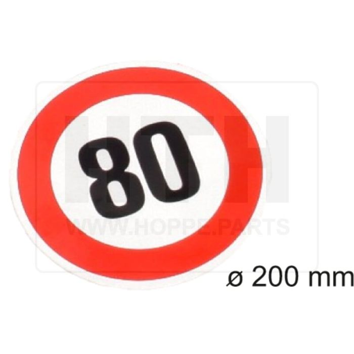 Aufkleber 80 km/h