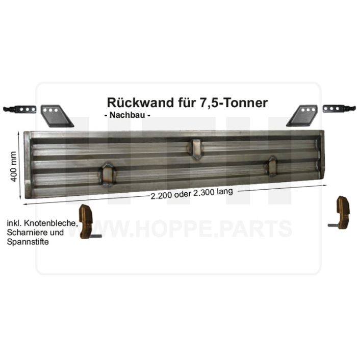 Bordwand Rückwand für 7,5-Tonner Bordwand Rückwand für 7,5-Tonner
