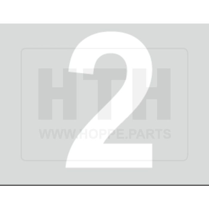 Klebezahl 2 - weiß - 100mm hoch