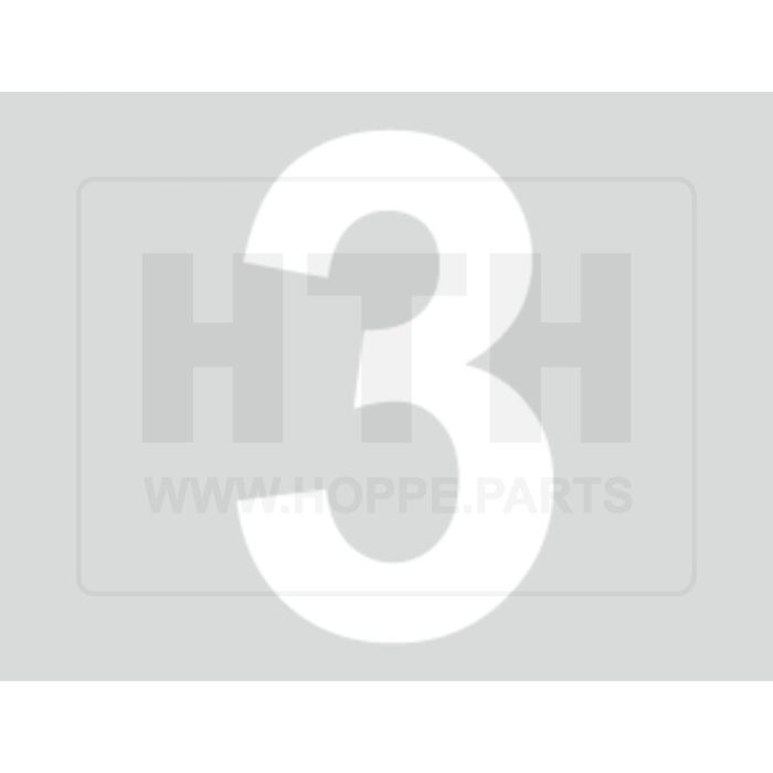 Klebezahl 3 - weiß - 100 mm hoch
