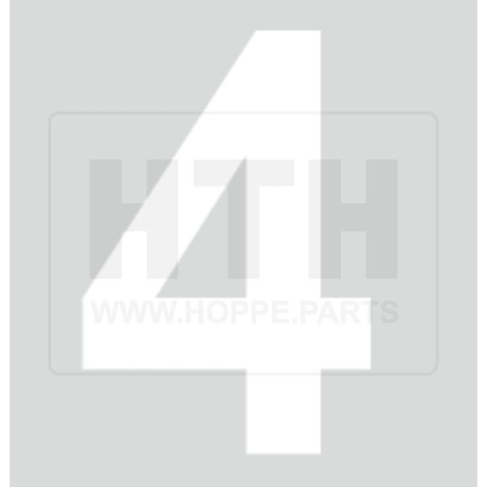 Klebezahl 4 - weiß - 100 mm hoch