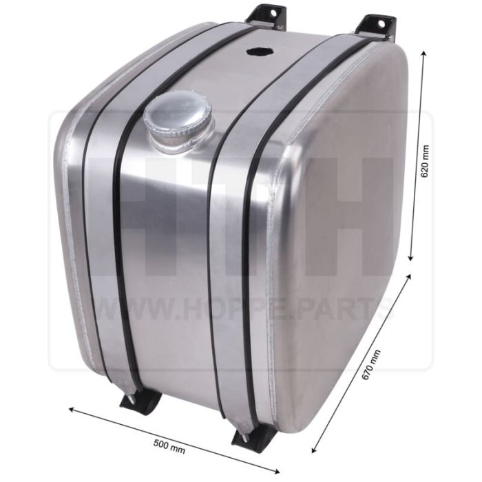 Dieseltank 190 l Alu 500 x 620 x 670