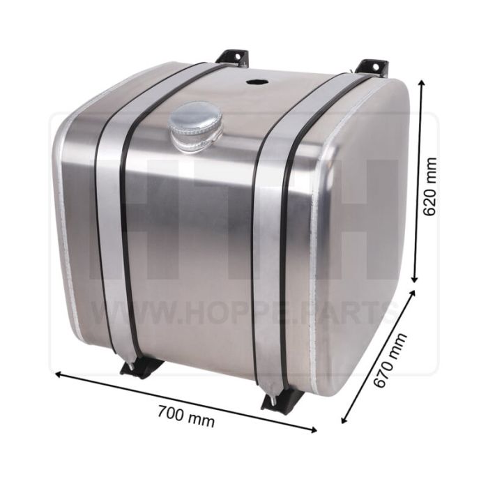 Dieseltank 250 l Alu 700 x 620 x 670