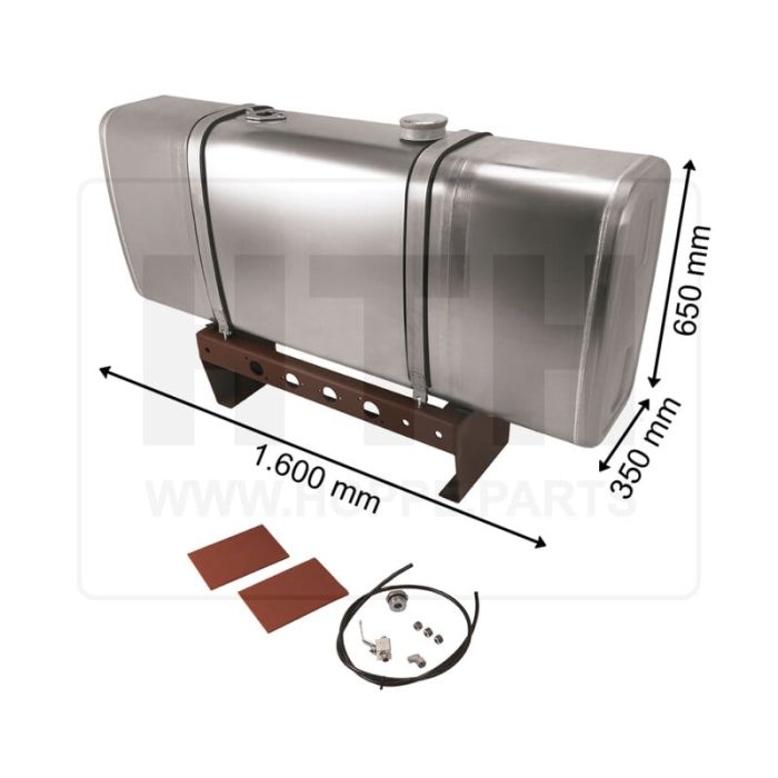 Nachlauftank 300 l Alu 1600 x 650 x 350