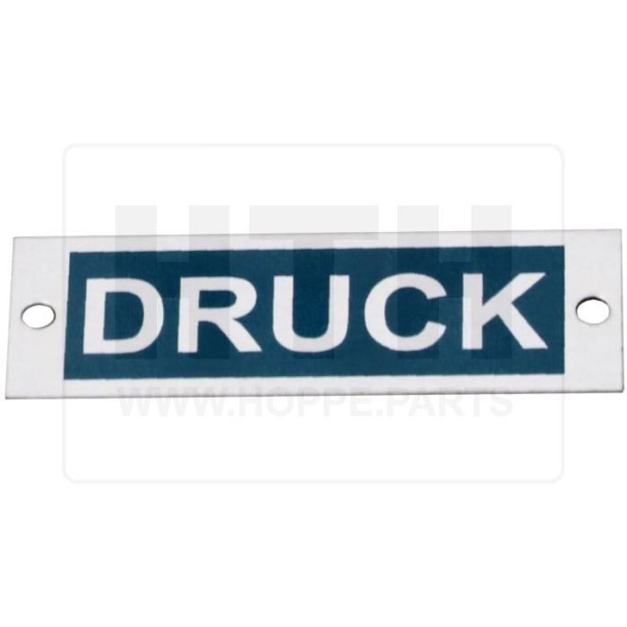 Hinweisschild Druck - als Aluschild -