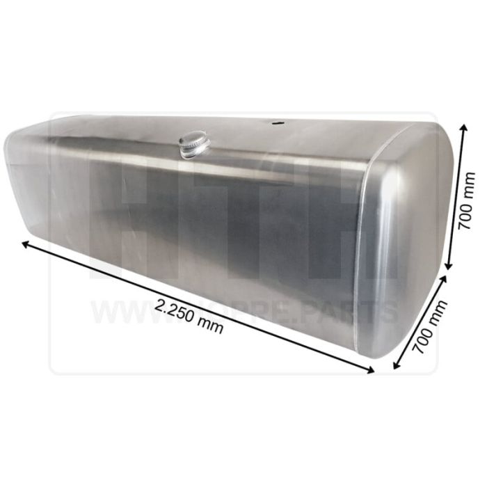 Dieseltank 980 l Alu 2250 x 700 x 700