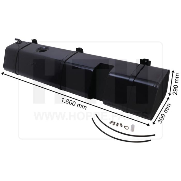 Dieseltank 170 l Stahl 1800 x 290 x 390