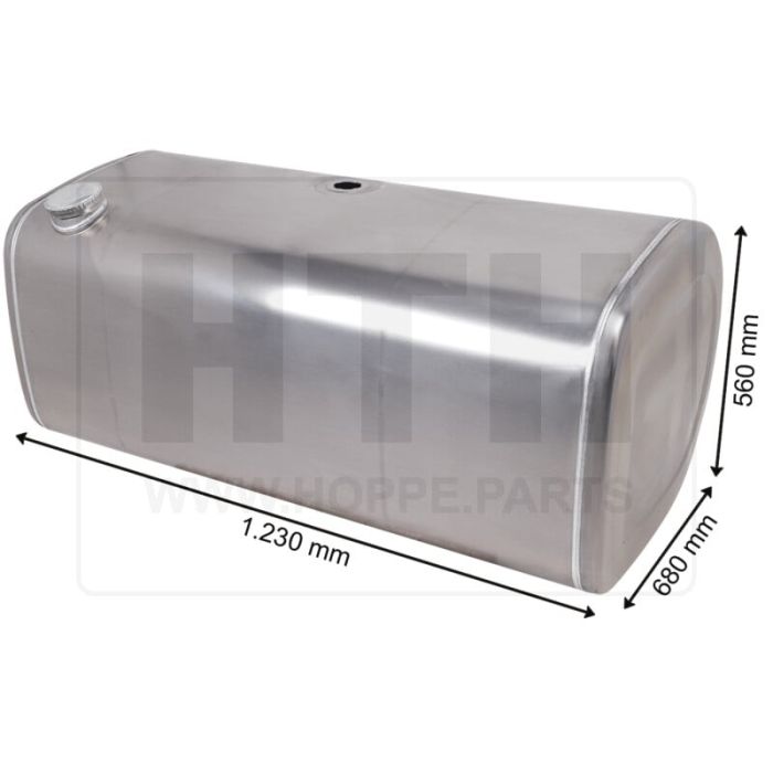 Dieseltank 350 l Alu 1230 x 560 x 680