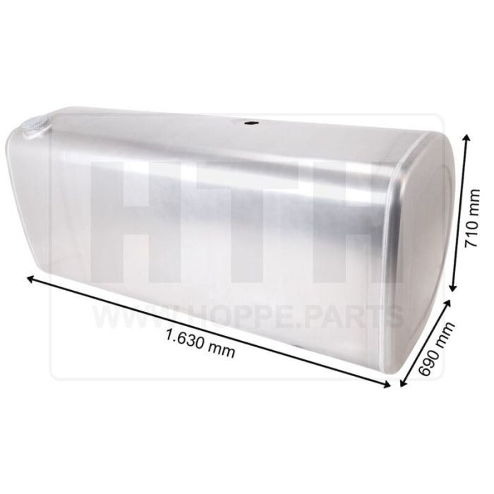 Dieseltank 650 l Alu 1630 x 710 x 690