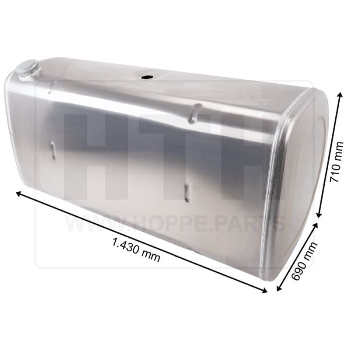 Dieseltank 570 l Alu 1430 x 710 x 690