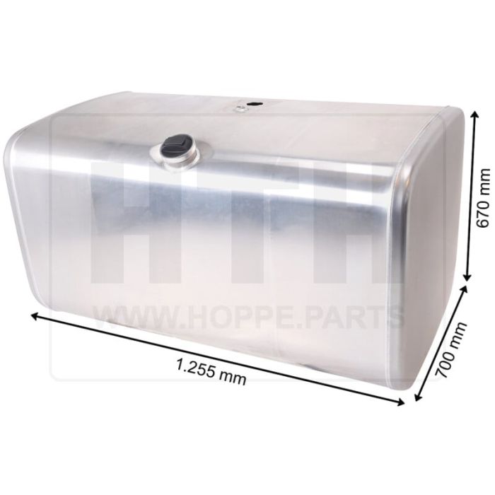 Dieseltank 500 l Alu 1255 x 670 x 700