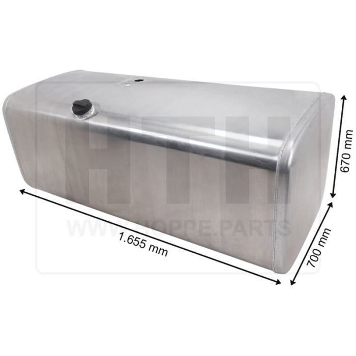 Dieseltank 700 l Alu 1655 x 670 x 700
