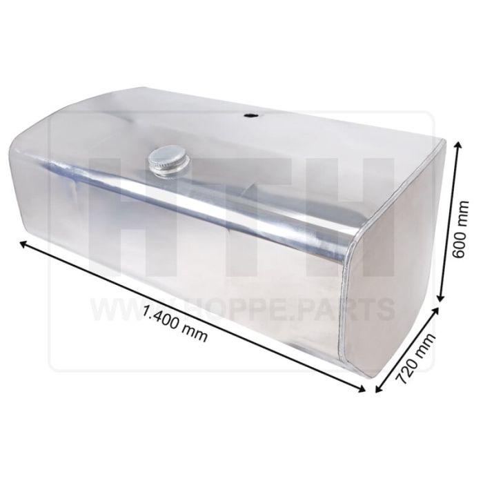 Dieseltank 550 l Alu 1400 x 600 x 720