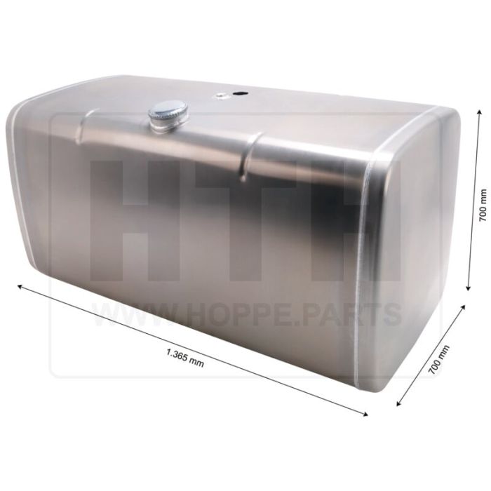 Dieseltank 580 l Alu 1365 x 700 x 700