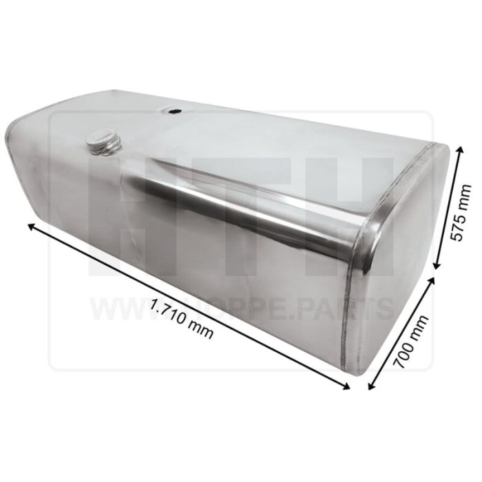 Dieseltank 600 l Alu 1710 x 575 x 700
