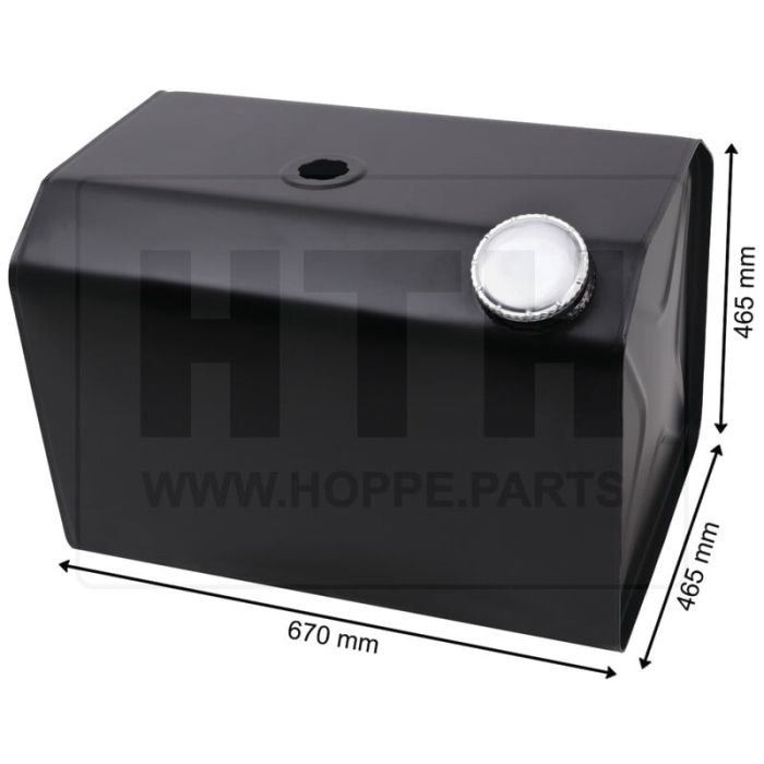 Dieseltank 130 l Stahl 670 x 465 x 465