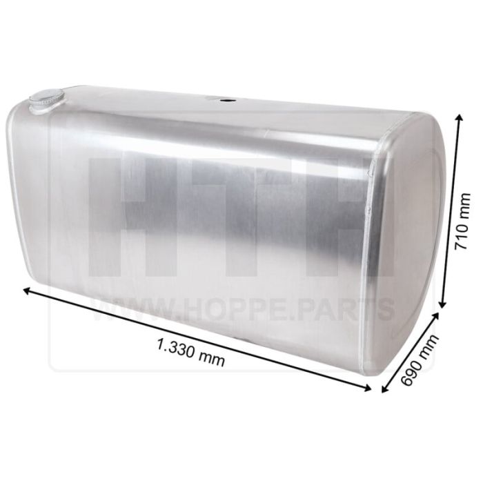 Dieseltank 530 l Alu 1330 x 710 x 690