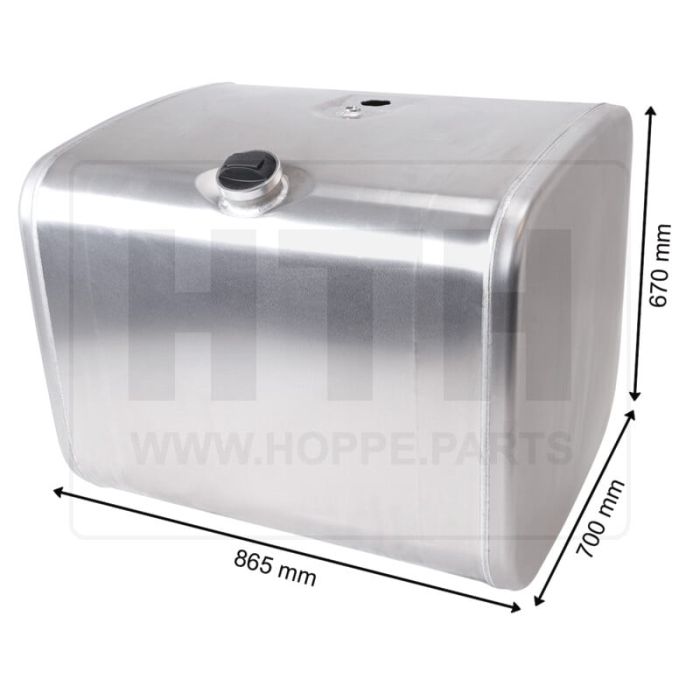 Dieseltank 350 l Alu 865 x 670 x 700