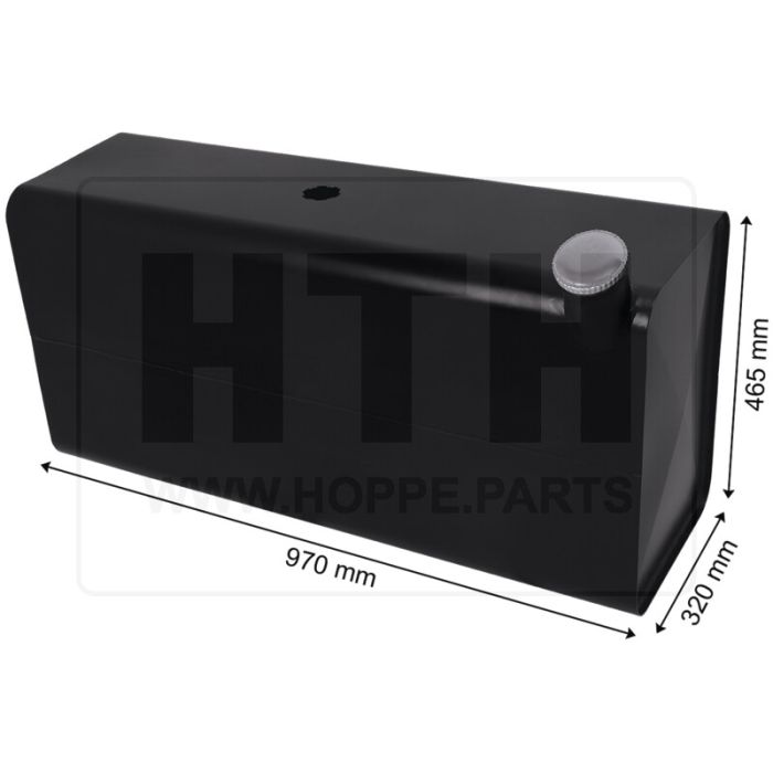 Dieseltank 135 l Stahl 970 x 465 x 320