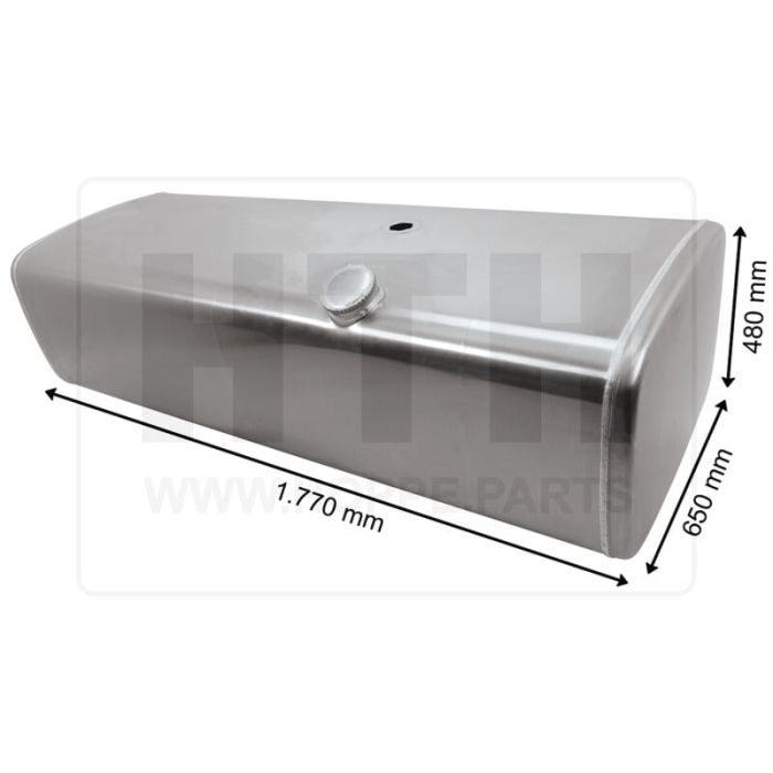 Dieseltank 500 l Alu 1770 x 480 x 650