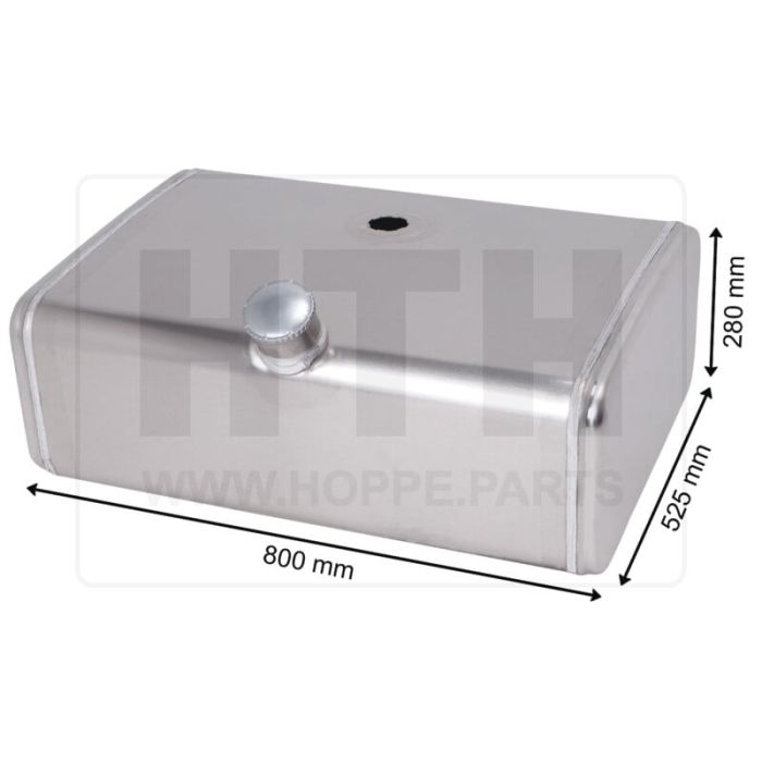 Dieseltank 110 l Alu 800 x 280 x 525