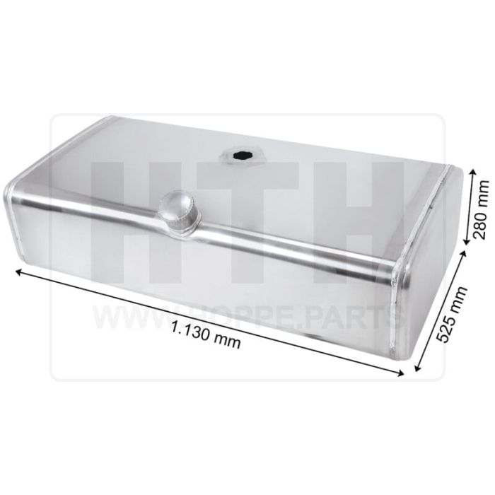 Dieseltank 150 l Alu 1130 x 280 x 525