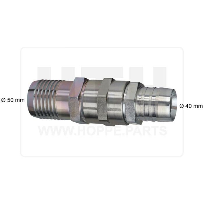 Adapter für Saugleitung Ø 40 auf Ø 50