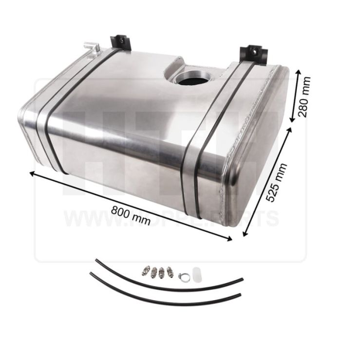 Dieseltank 110 l Alu 800 x 280 x 525