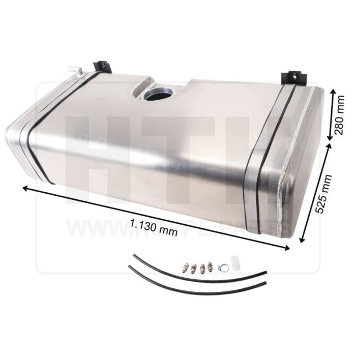Dieseltank 150 l Alu 1130 x 280 x 525