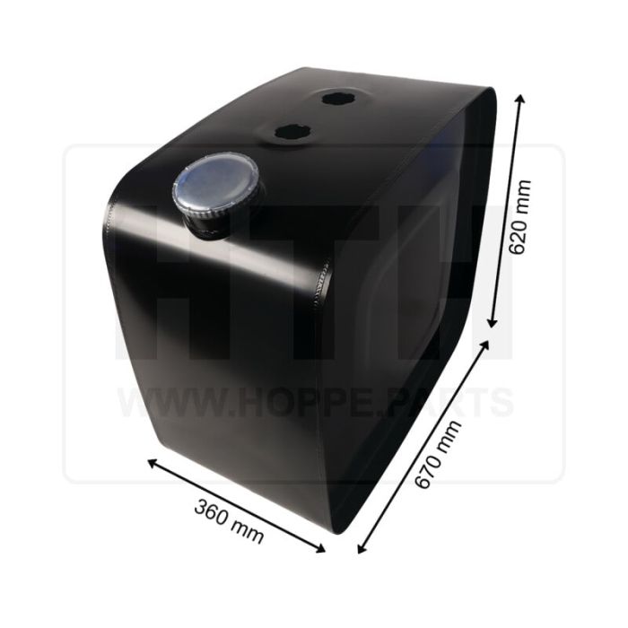 Dieseltank 130 l Stahl 360 x 620 x 670