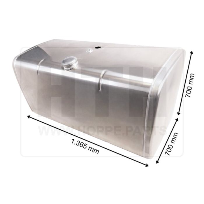 Dieseltank 580 l Alu 1365 x 700 x 700