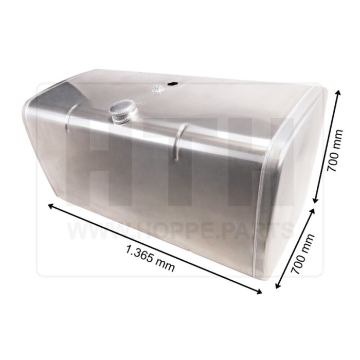 Dieseltank 580 l Alu 1365 x 700 x 700