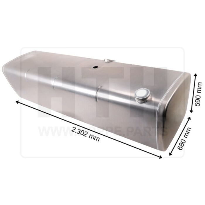 Dieseltank 800 l Alu 2302 x 590 x 680