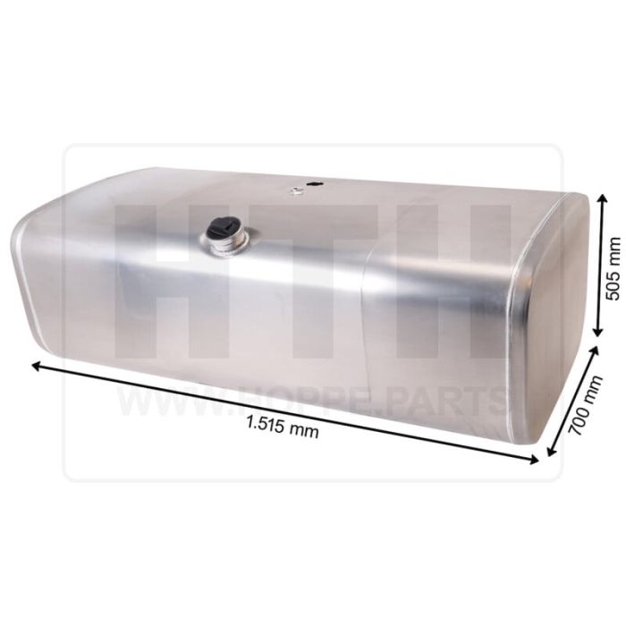 Dieseltank 450 l Alu 1515 x 505 x 700