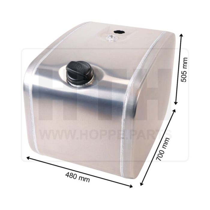 Dieseltank 150 l Alu 480 x 505 x 700