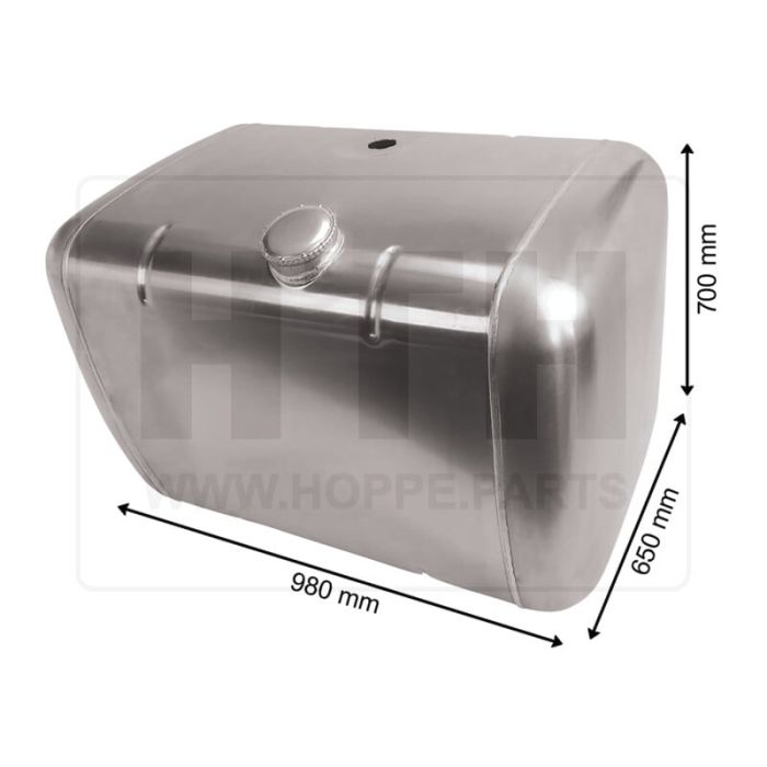 Dieseltank 390 l Alu 980 x 700 x 650