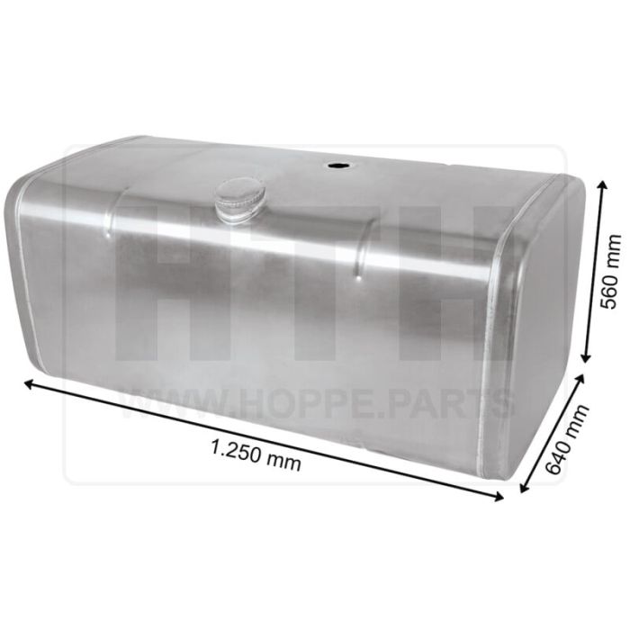 Dieseltank 400 l Alu 1250 x 560 x 640
