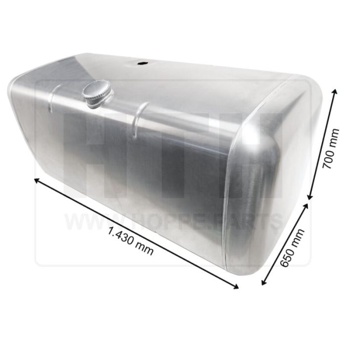 Dieseltank 570 l Alu 1430 x 700 x 650