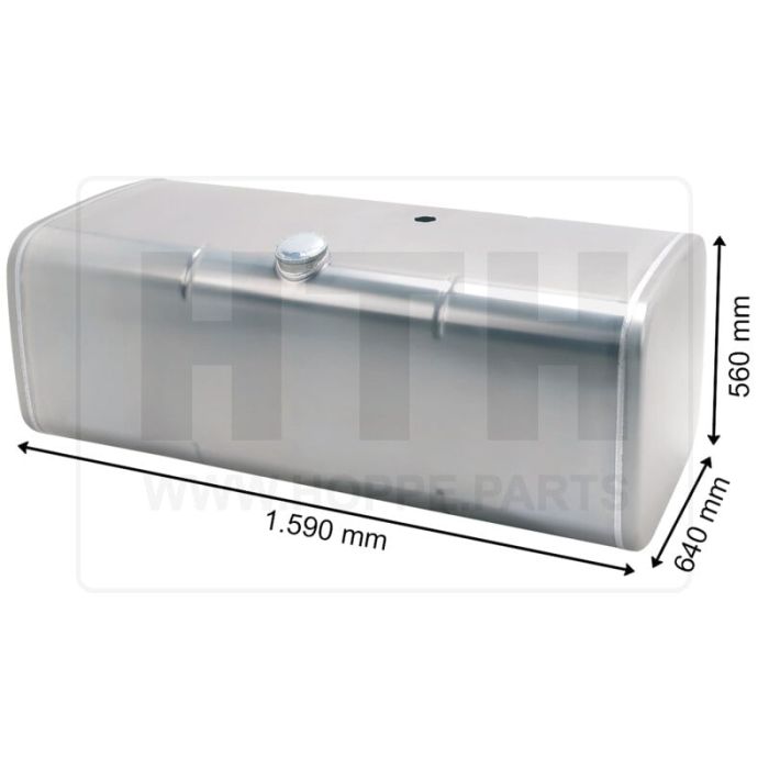 Dieseltank 500 l Alu 1590 x 560 x 640